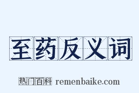 至药反义词是什么意思的图片